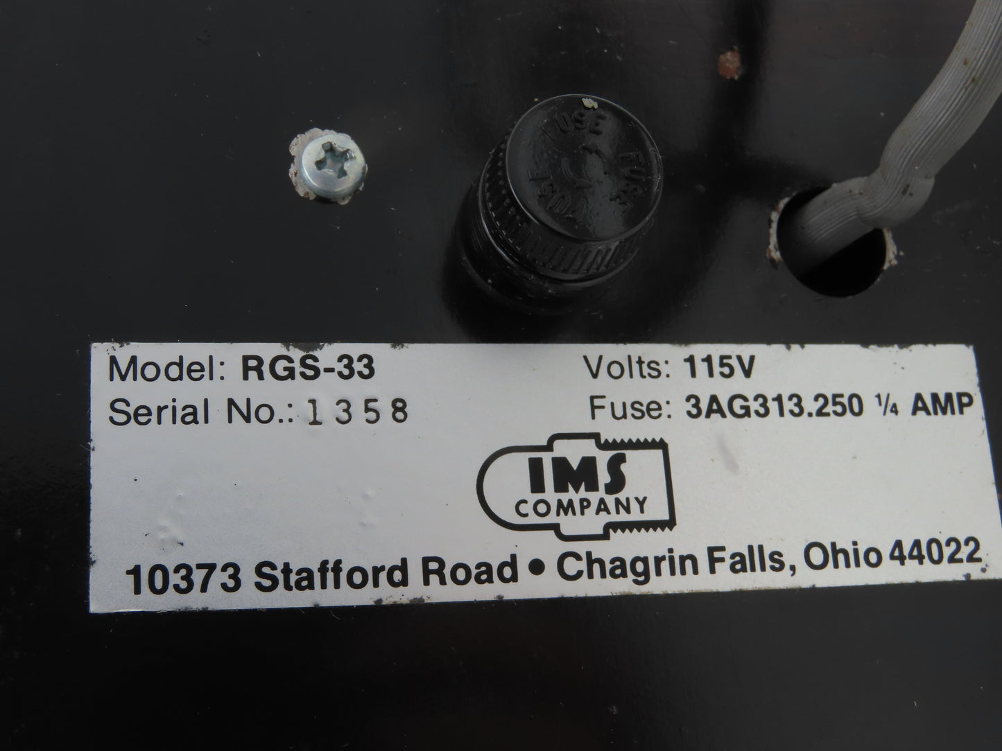 IMS RGS-33 Spray Controller 2 Solenoid Output Cycle Count 120V