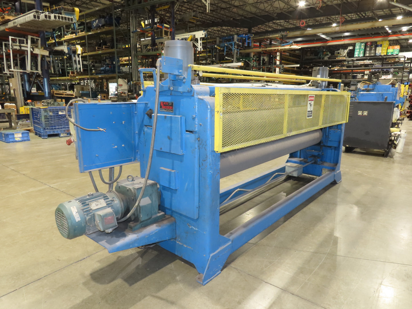 Black Bros 2-Roll Laminator Fiberglass Sheet Press 9' 2"W Rollers 5Hp 3PH