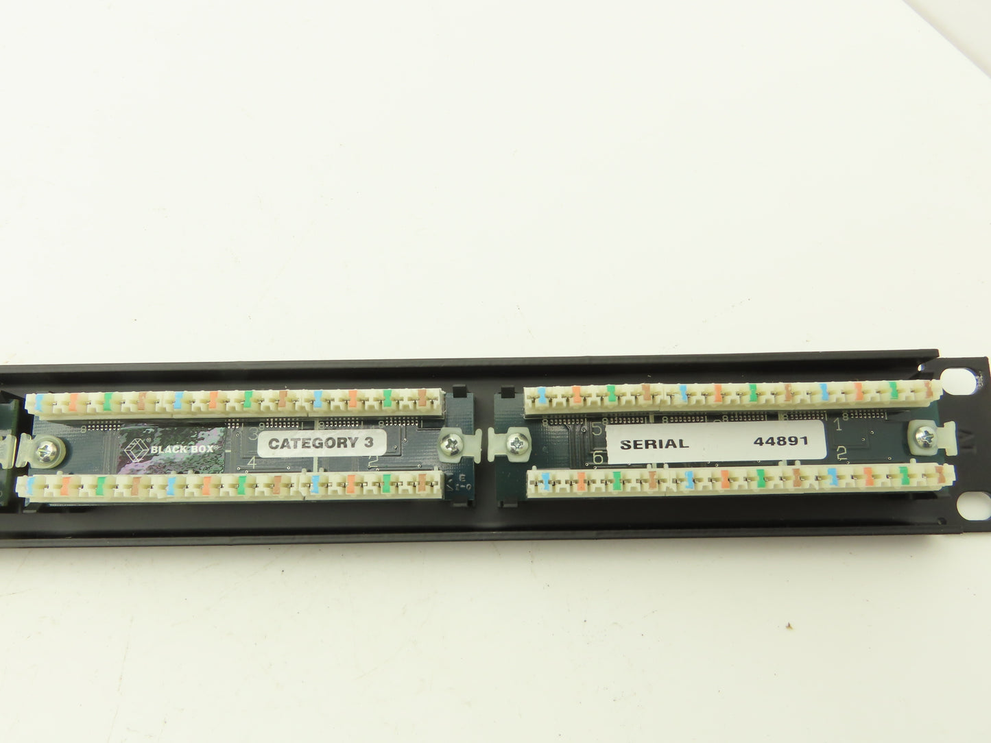 Black Box JPM100A Black Cat 3B Rack Mount Cat 3 Network Patch Panel 24 Port AT&T