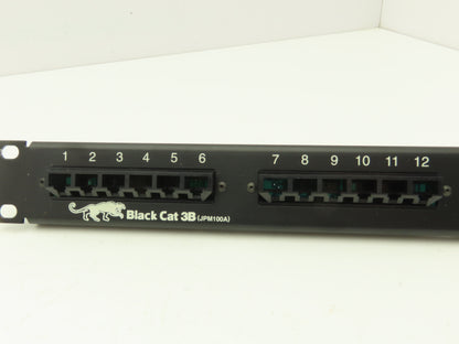 Black Box JPM100A Black Cat 3B Rack Mount Cat 3 Network Patch Panel 24 Port AT&T