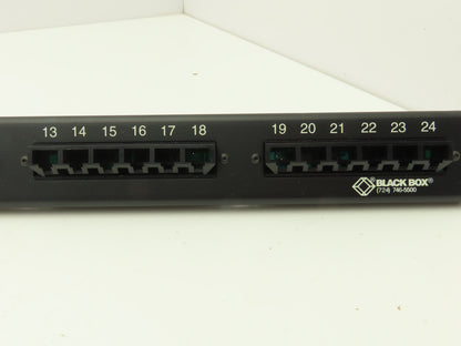 Black Box JPM100A Black Cat 3B Rack Mount Cat 3 Network Patch Panel 24 Port AT&T