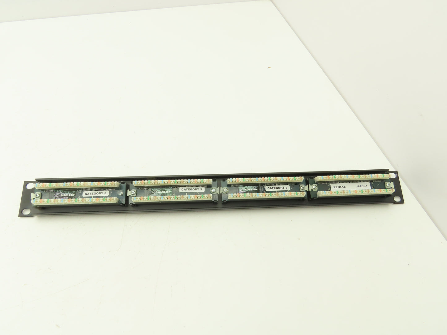 Black Box JPM100A Black Cat 3B Rack Mount Cat 3 Network Patch Panel 24 Port AT&T