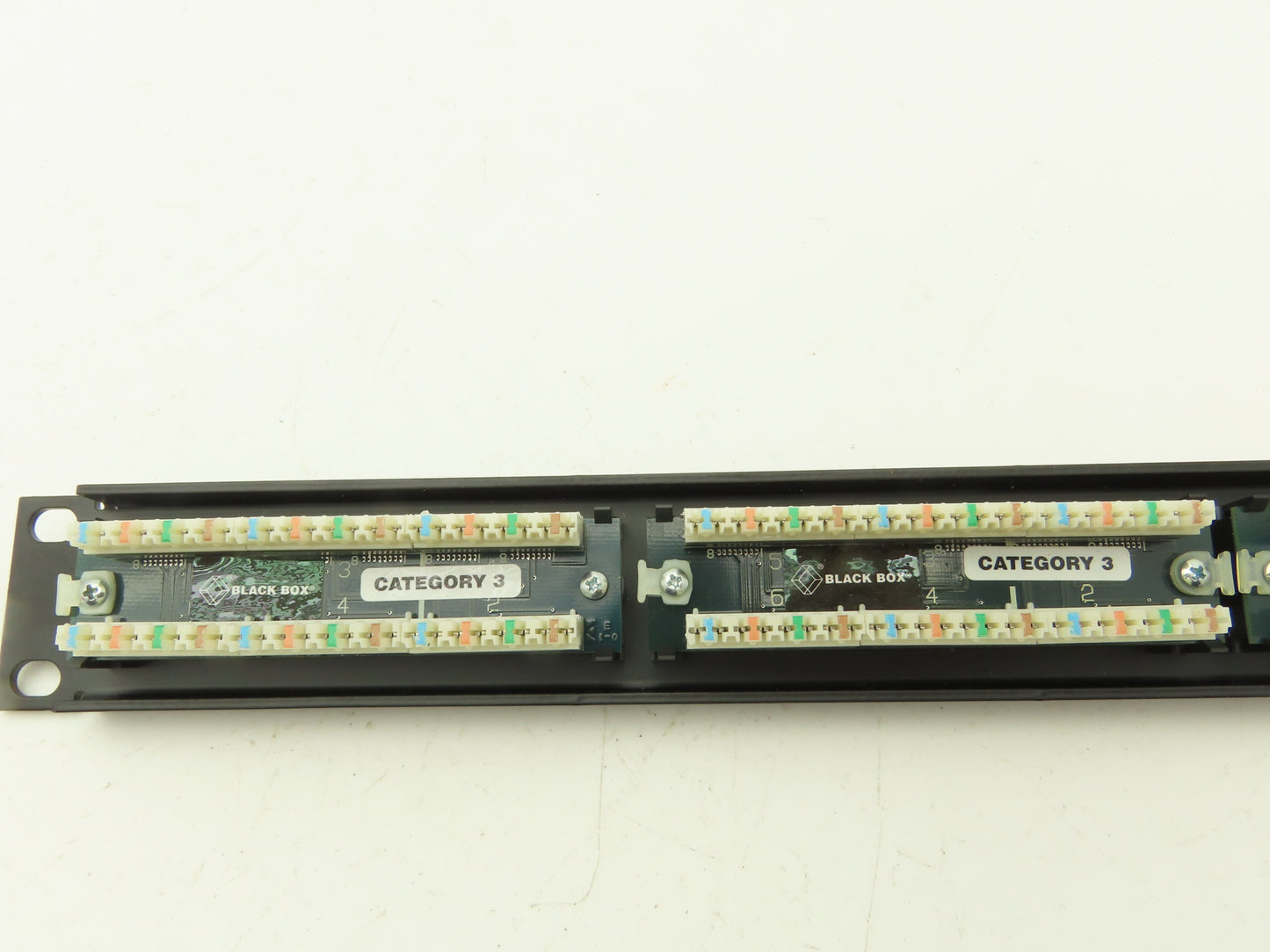 Black Box JPM100A Black Cat 3B Rack Mount Cat 3 Network Patch Panel 24 Port AT&T