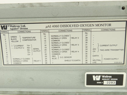 Waltron µAI 4060 Aqualert Dissolved Oxygen Water Monitor Alarm Control Panel