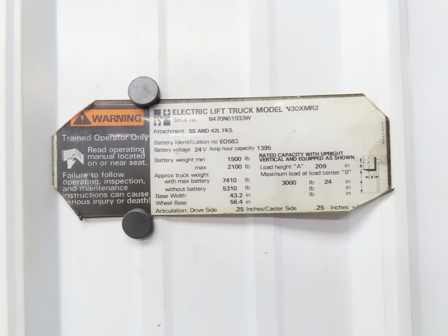 Hyster 8620082 Hydraulic Pump & Motor 24VDC Removed From N30XMR2 Forklift