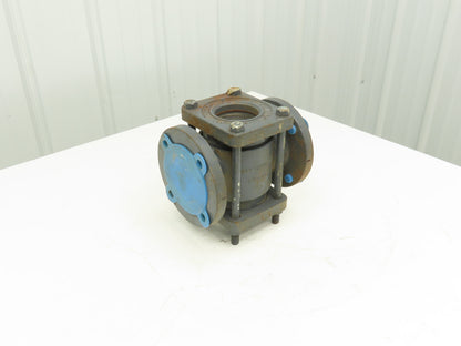Jacoby Tarbox 910-3B Dual Sight Glass Flow Indicator Flap Check Valve 3" Flanged