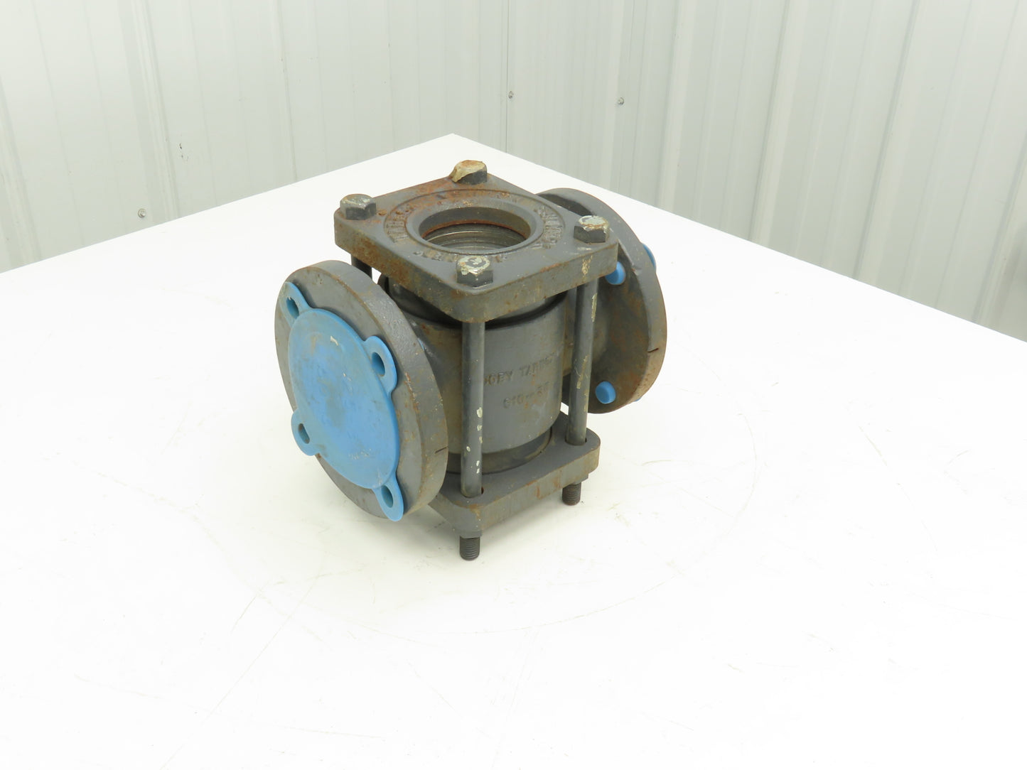Jacoby Tarbox 910-3B Dual Sight Glass Flow Indicator Flap Check Valve 3" Flanged