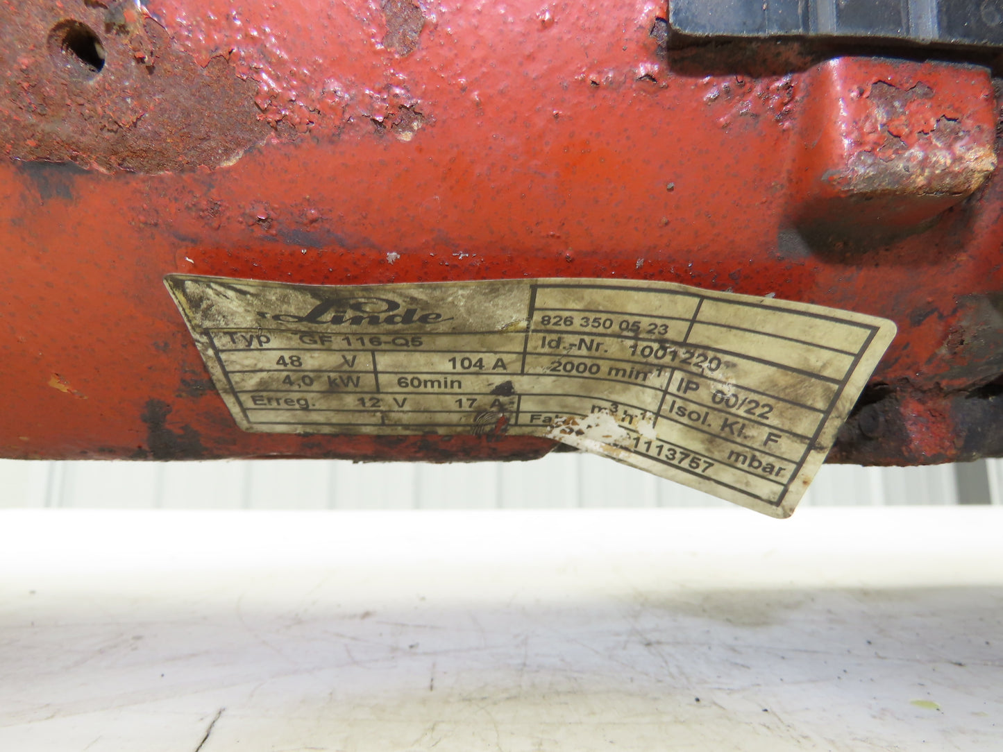 Linde AE18-03 Forklift Dual-Wheel & Motor Front Axle Assembly Off E18C-02