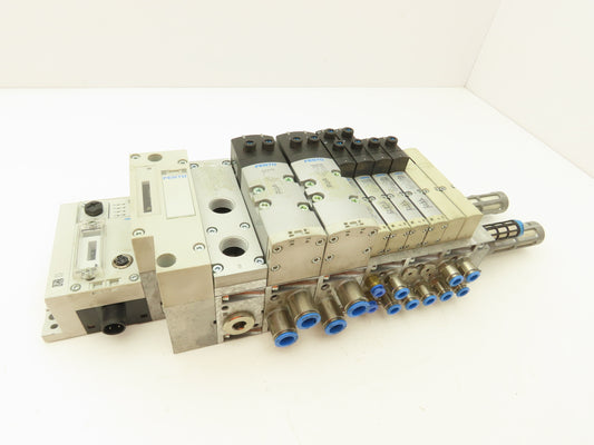 Festo VSVA-B-P53C-ZD-D1-1T1L Solenoid Valve Manifold 24VDC w/Bus Node CPX-FB 32