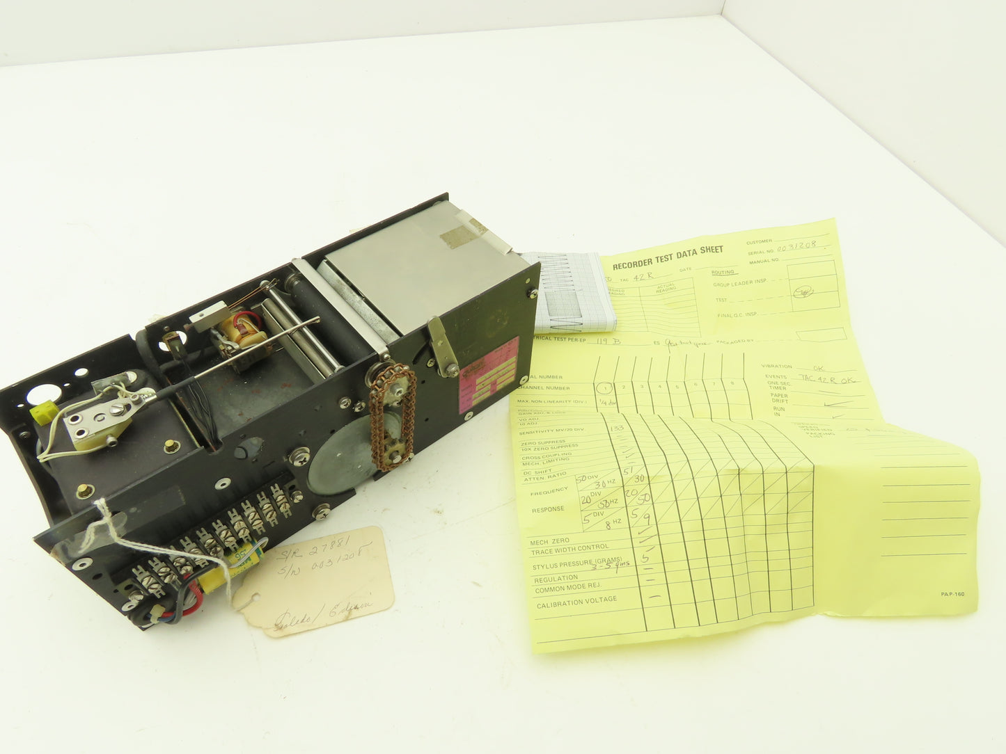 Gultan TMD50 Chart Recorder Motor and Drive Assembly