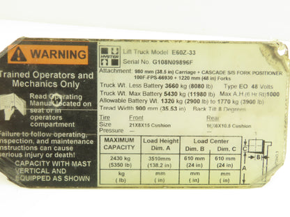 Sauer-Danfoss OSPM 70 ON Forklift Power Steering Unit Hydraulic Motor E60Z-33