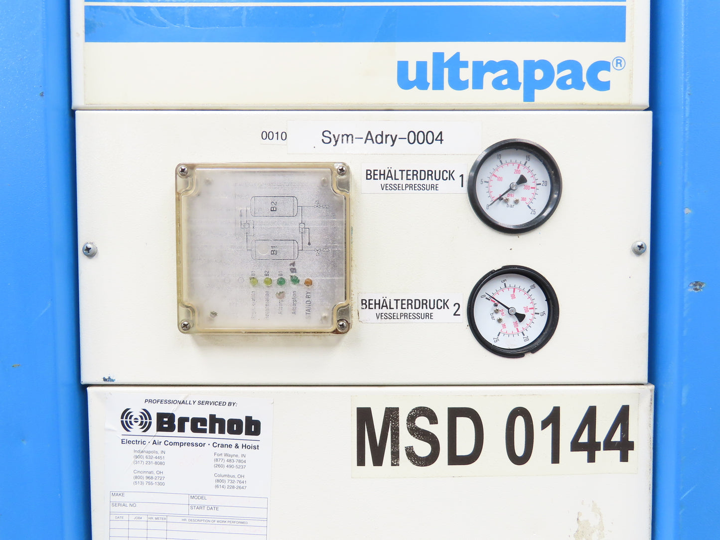 Ultrapac MSD 0144 Desiccant Air Dryer 85 CFM Heatless Regenerative 120V