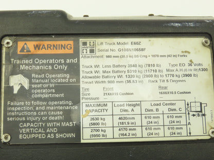 Hyster Electric Forklift Three Lever Control Unit Lift Tilt Shift Off E60Z-33