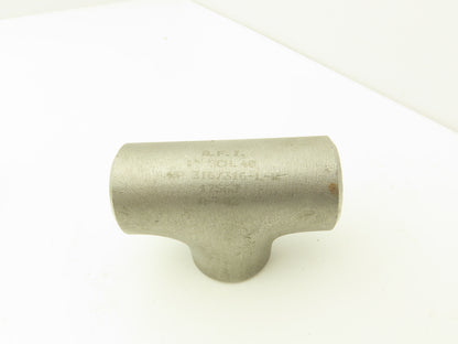 AFI Flowline 1" Butt Weld Tee SCH 40 316L Stainless Steel  Lot of 7