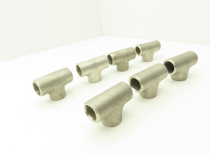 AFI Flowline 1" Butt Weld Tee SCH 40 316L Stainless Steel  Lot of 7