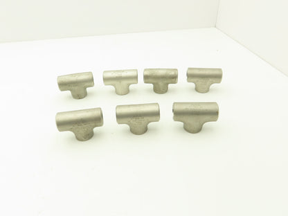 AFI Flowline 1" Butt Weld Tee SCH 40 316L Stainless Steel  Lot of 7