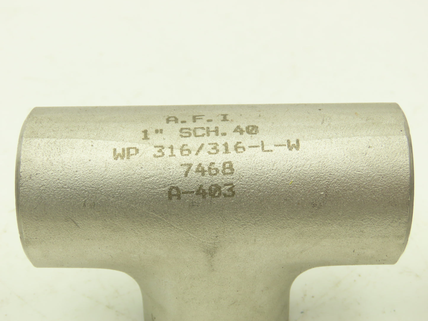 AFI Flowline 1" Butt Weld Tee SCH 40 316L Stainless Steel  Lot of 7