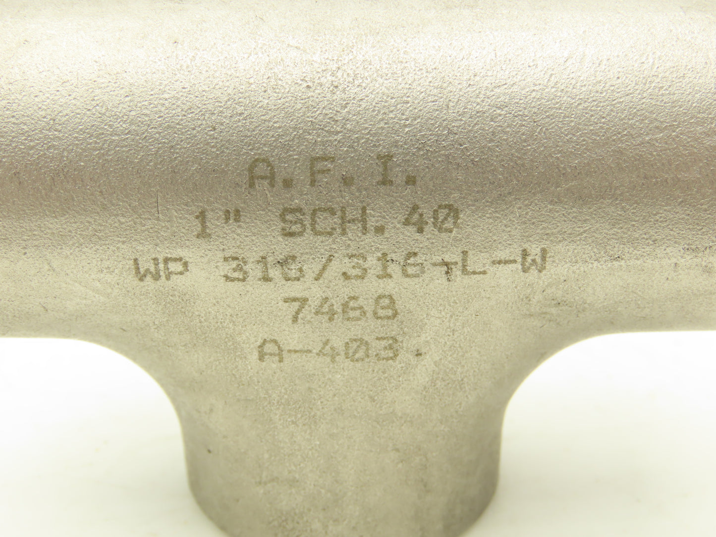 AFI Flowline 1" Butt Weld Tee SCH 40 316L Stainless Steel  Lot of 7