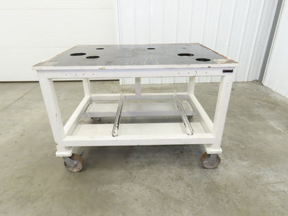 7/8" Steel Top Machine Base Welding Table Work Bench 51x38" Top 35" H