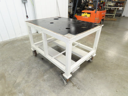 7/8" Steel Top Machine Base Welding Table Work Bench 51x38" Top 35" H