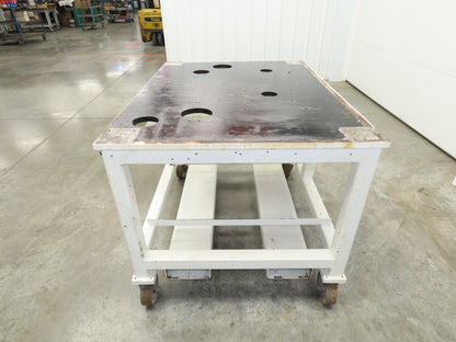 7/8" Steel Top Machine Base Welding Table Work Bench 51x38" Top 35" H