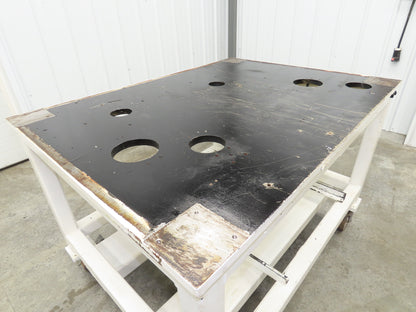 7/8" Steel Top Machine Base Welding Table Work Bench 51x38" Top 35" H