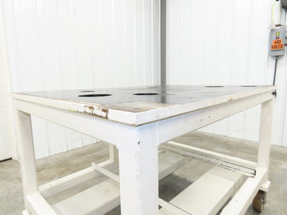 7/8" Steel Top Machine Base Welding Table Work Bench 51x38" Top 35" H