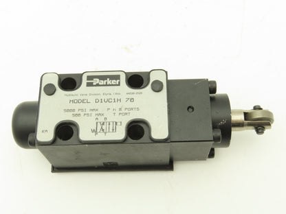 Parker D1VC1H 70 Directional Control Valve 2-Position Cam Roller 5000 PSI