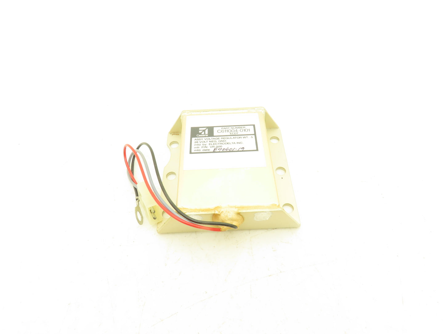 Electrodelta C611004-0101 Cessna Voltage Regulator Assembly 28 Volt