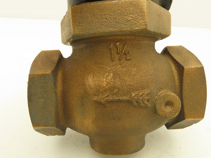 Magnatrol 18G26 Bronze Solenoid Valve 1-1/2"NPT 120V Full Port Normally Closed