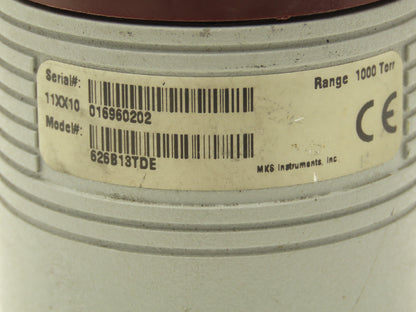 MKS 626B13TDE Baratron Capacitance Manometer Pressure Transducer 1000 Torr