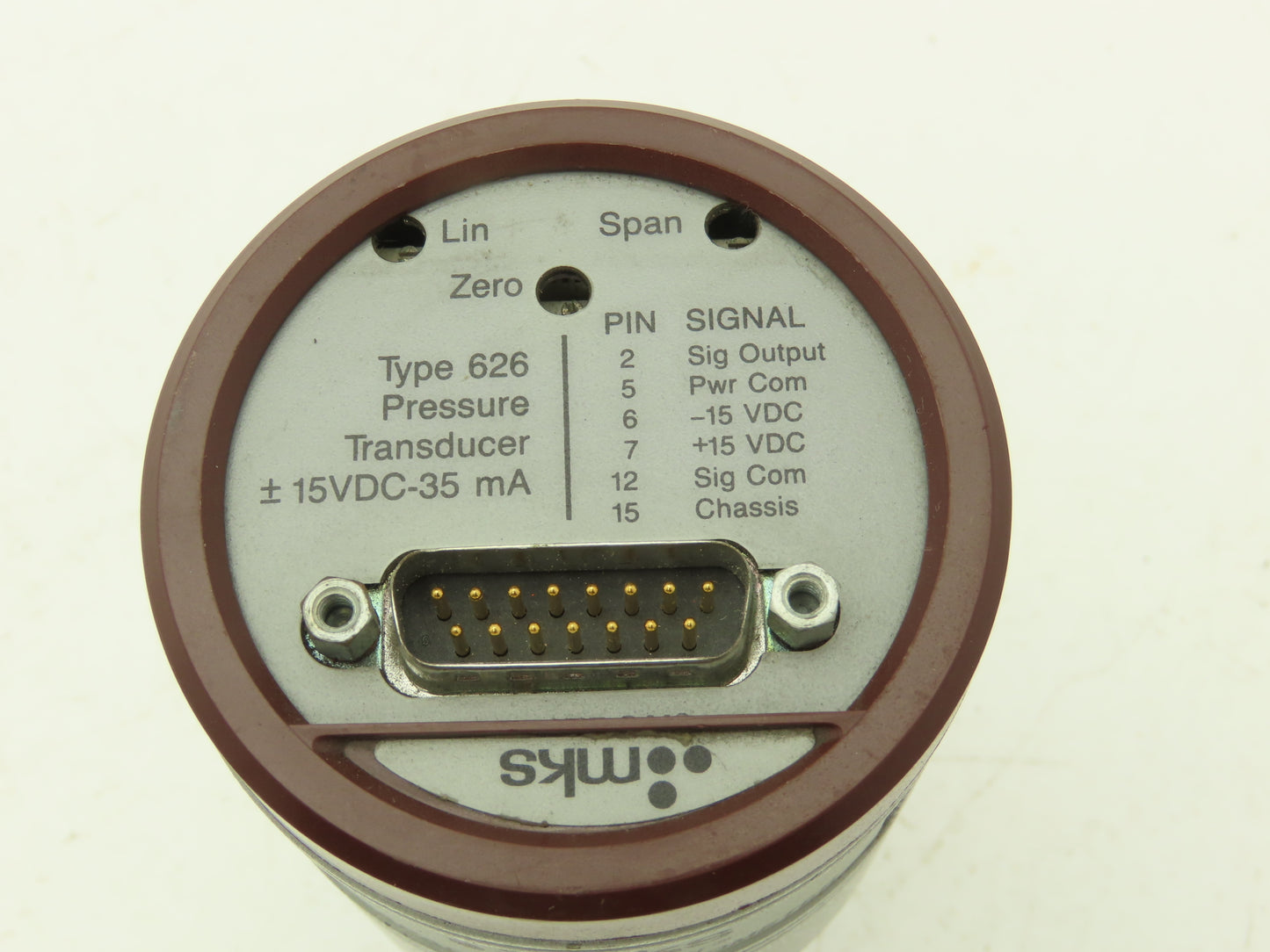 MKS 626B13TDE Baratron Capacitance Manometer Pressure Transducer 1000 Torr