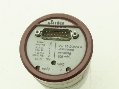 MKS 626B13TDE Baratron Capacitance Manometer Pressure Transducer 1000 Torr