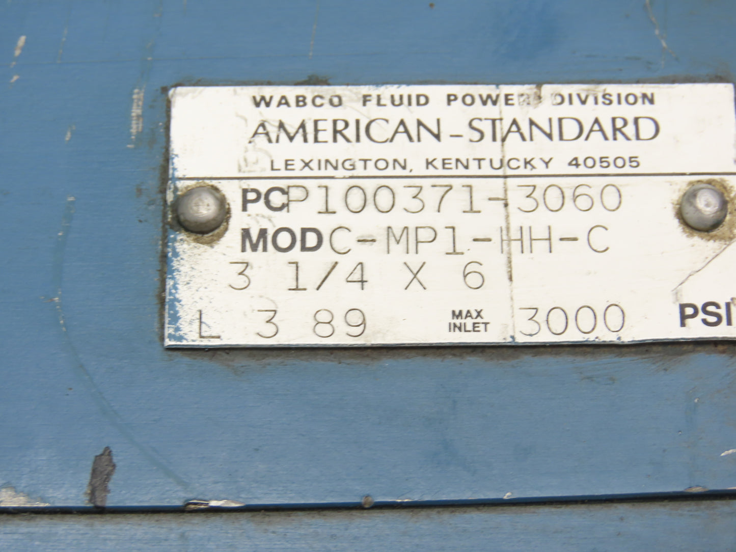 American Standard C-MP1-HH-C Hydraulic Cylinder 3.25" Bore 6" Stroke 3000psi
