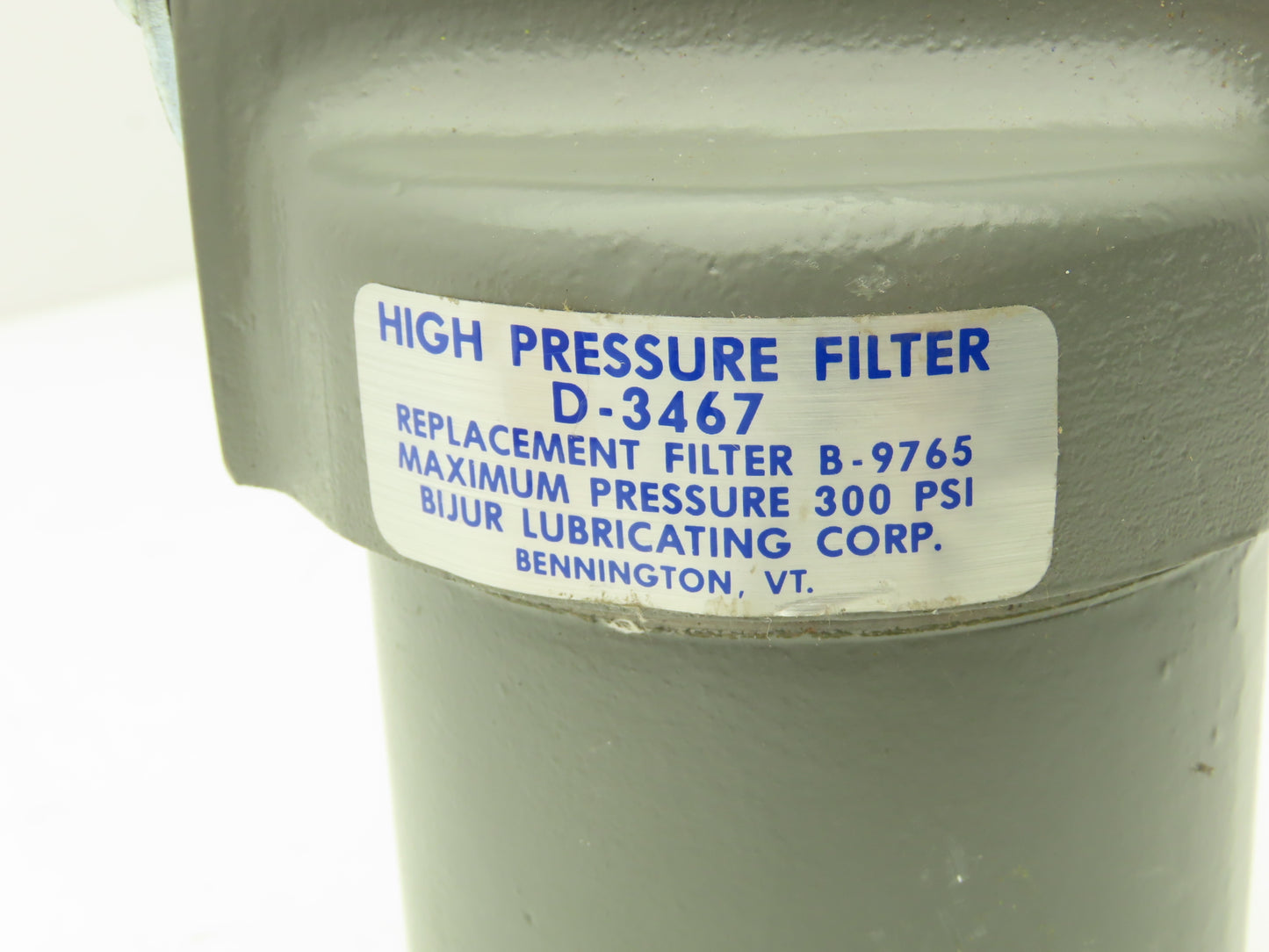 Bijur D-3467 High Pressure Pneumatic Air Filter 25 Micron 300psi 1/2"Inlet