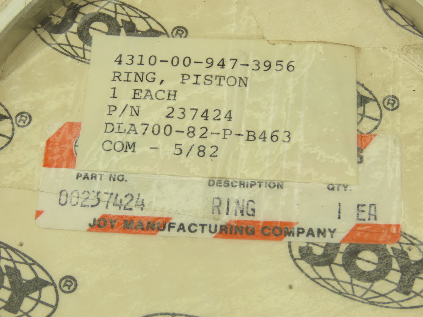Joy 00237424 Piston Ring OEM 4-3/4" Gardner Denver Compressor  Lot of 6
