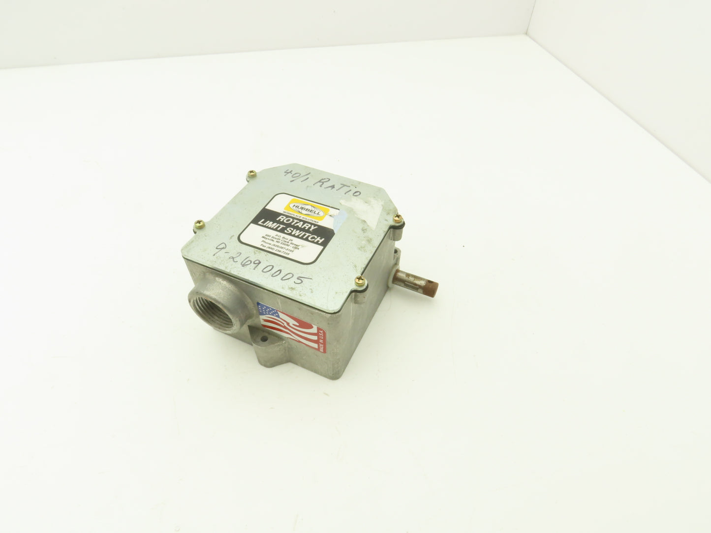 Hubbell 55-4E-4DP-WR-40 Rotary Cam Limit Switch 40:1 Gear Ratio 4NO 4NC 600V RH