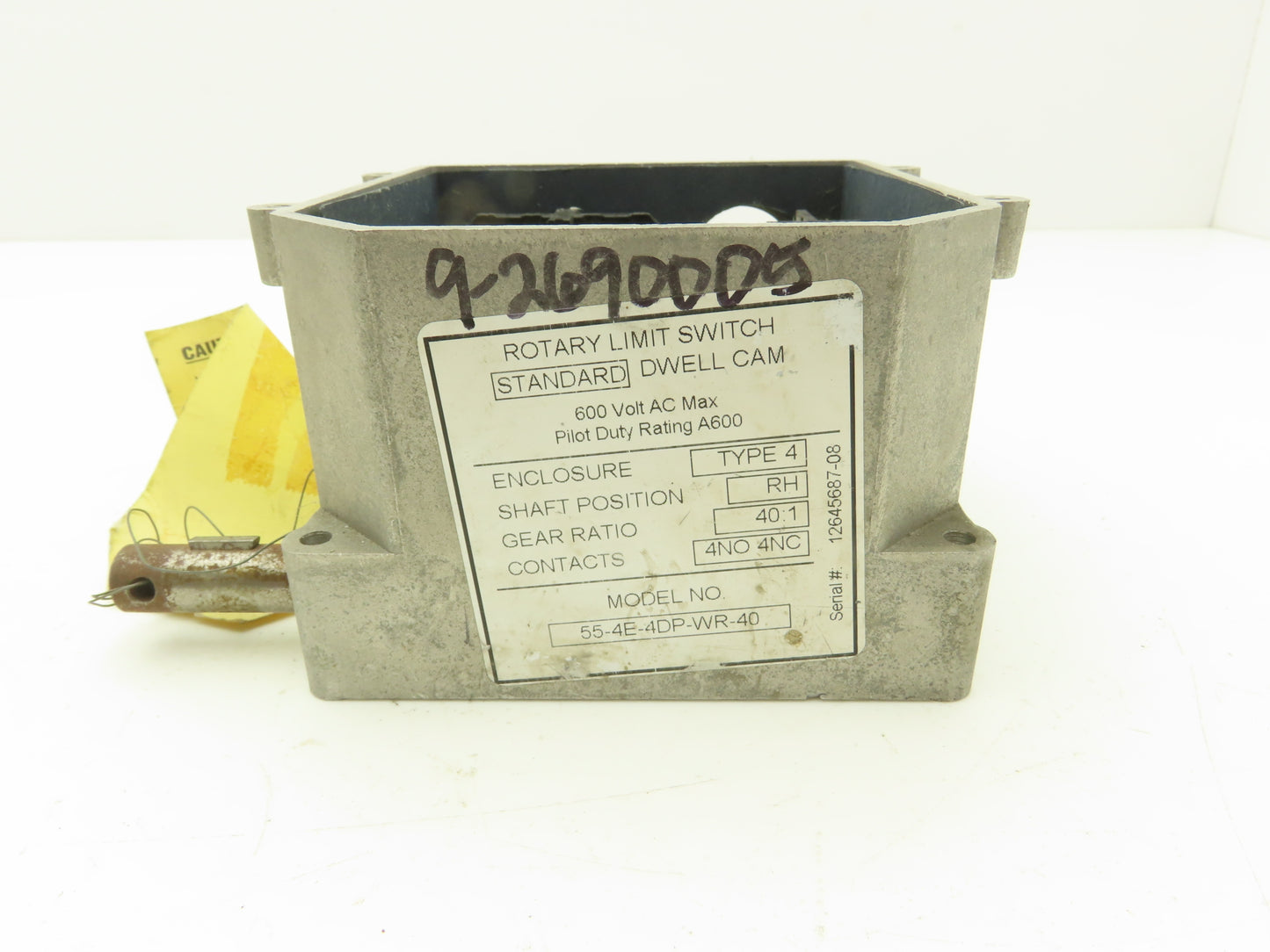 Hubbell 55-4E-4DP-WR-40 Rotary Cam Limit Switch 40:1 Gear Ratio 4NO 4NC 600V RH