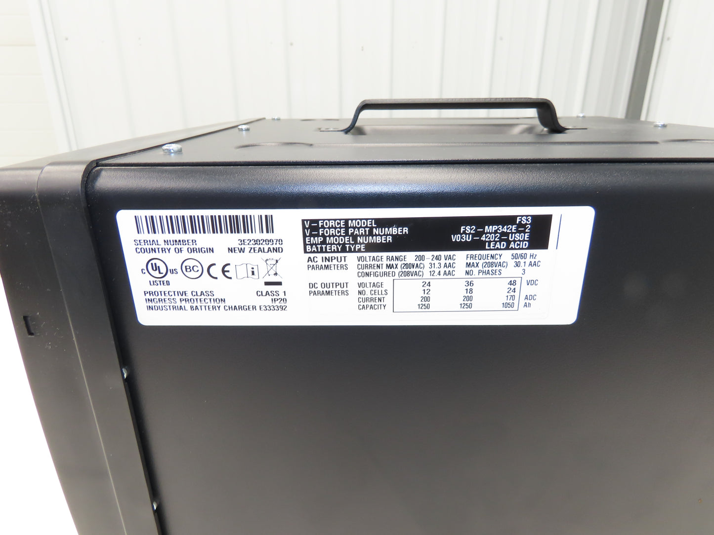 Crown V-Force FS3 Forklift Battery Charger 24V/36V/48V 1250Ah 200A 230V