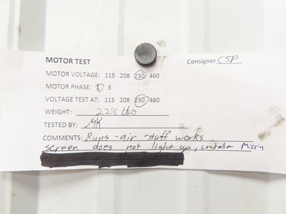 KM-1072BLX-7 Fortuna Industrial Sewing Embroidery Servo Machine 230VAC 1Ph *Read