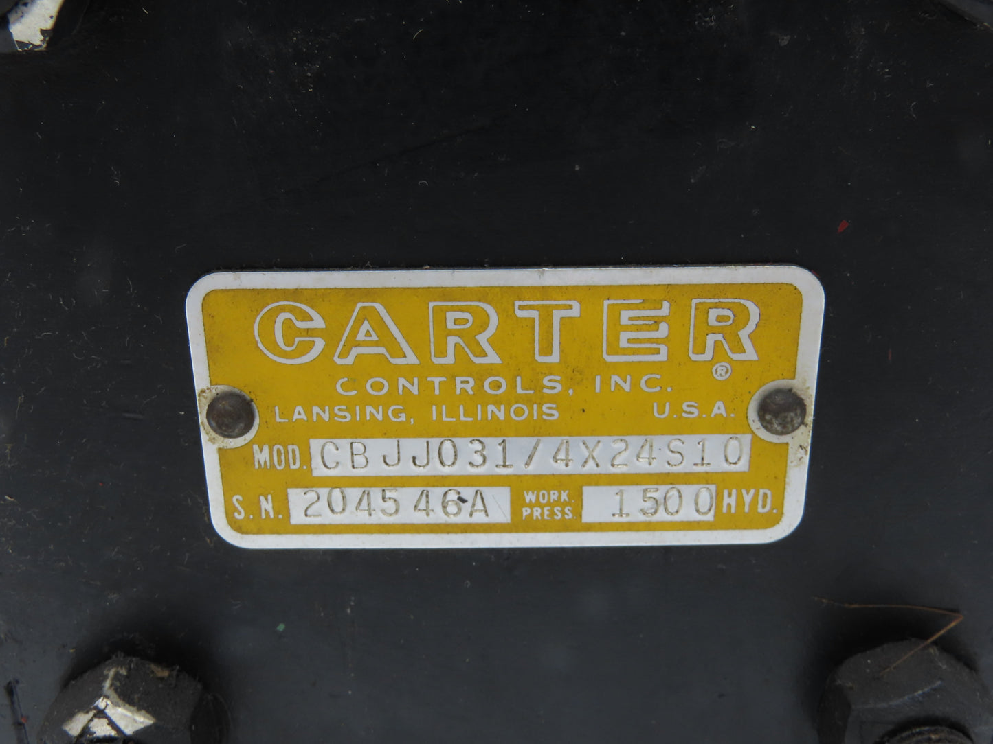 Carter Controls CBJJ031/4X24S10 Hydraulic Cylinder 4" Bore 24" Stroke 1500PSI