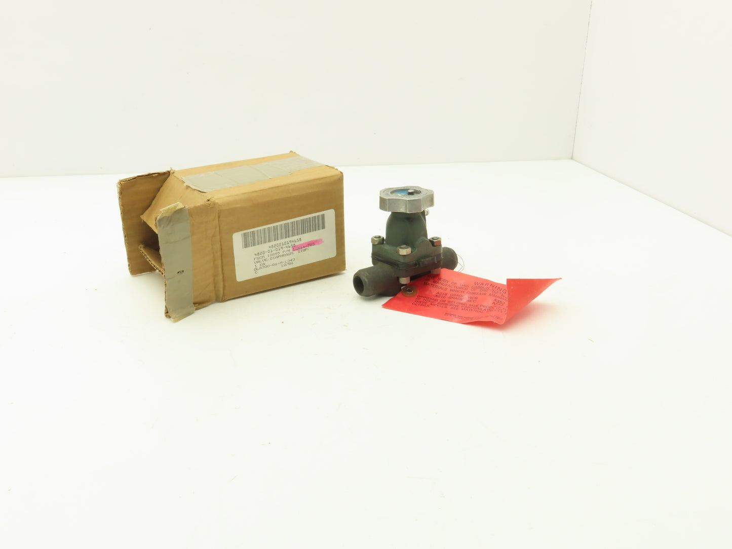 Rockwell Hanna 1/2" Diaphragm Pinch Valve Buttweld Fig CWP 5