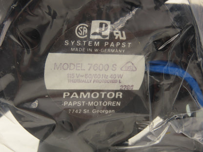 System Papst 7600S 6" Cooling Vent Fan 5-Blade Metal 150mm 40W 115V 1PH