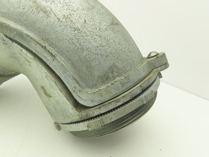 NA Metallic Flex Squeeze Connector 4" 90° Elbow Zinc Die Cast