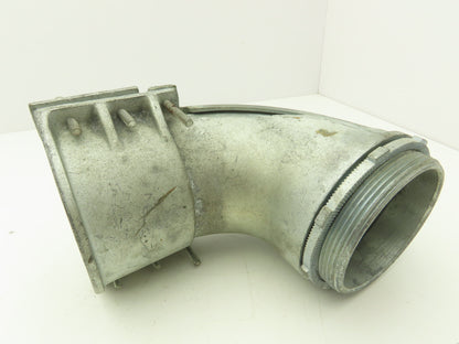 NA Metallic Flex Squeeze Connector 4" 90° Elbow Zinc Die Cast