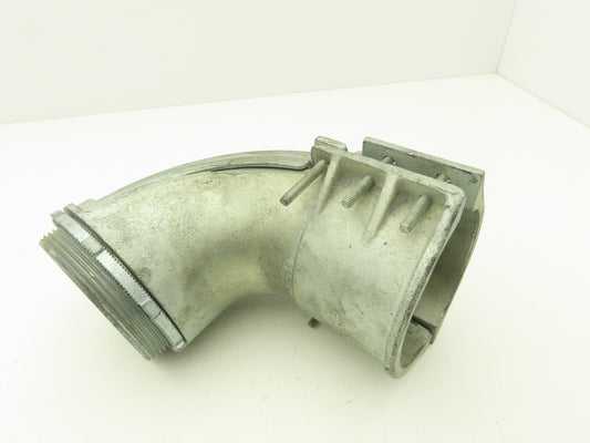 NA Metallic Flex Squeeze Connector 4" 90° Elbow Zinc Die Cast