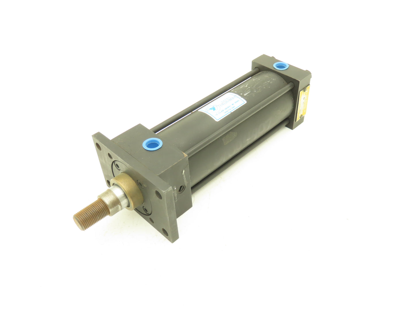 Yates Pneumatic Air Cylinder 2.5" Bore 6" Stroke 1" Rod Head Rectangular Flange