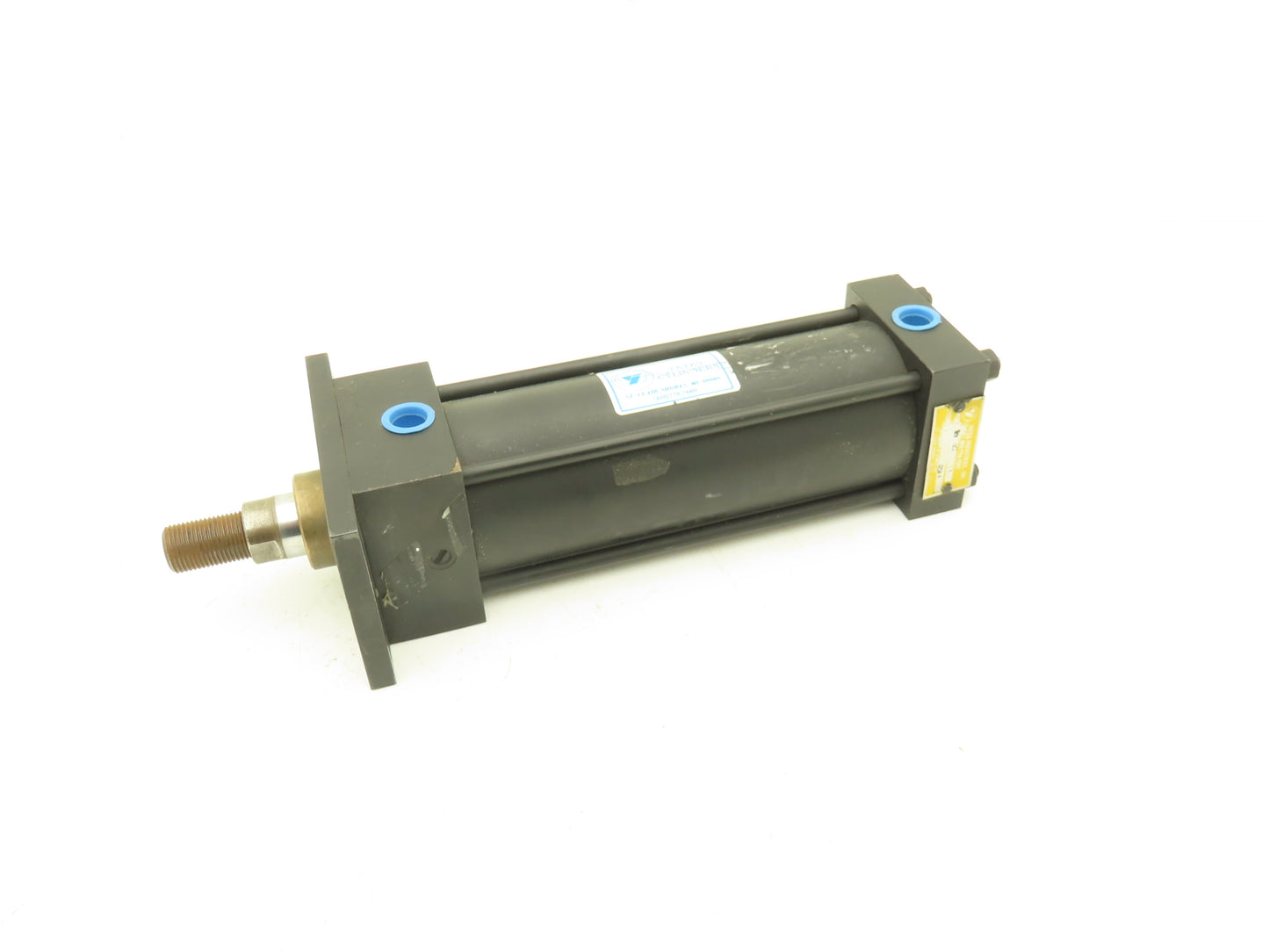 Yates Pneumatic Air Cylinder 2.5" Bore 6" Stroke 1" Rod Head Rectangular Flange