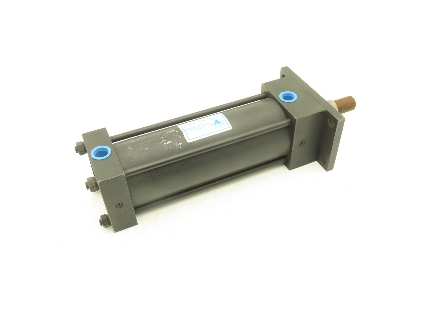 Yates Pneumatic Air Cylinder 2.5" Bore 6" Stroke 1" Rod Head Rectangular Flange