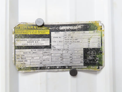 Caterpillar EP18KT Forklift Hydraulic Brake Pedal Master Cylinder Assembly